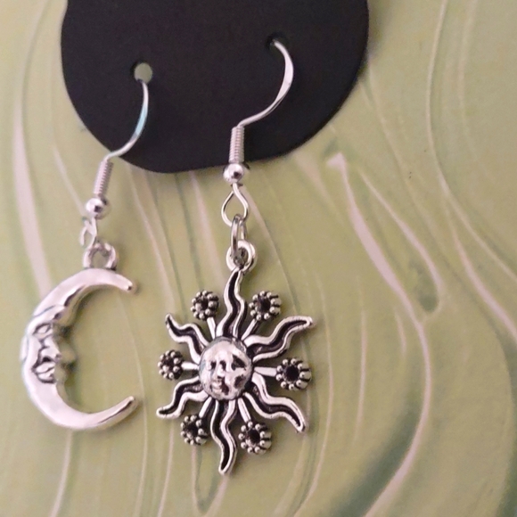Sun and Moon Earrings - Picture 3 of 4